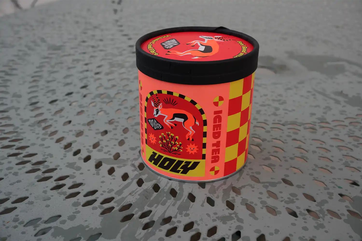 Pot Holy Iced Tea saveur Rooibos Classic avec design gazelle pour l'automne.